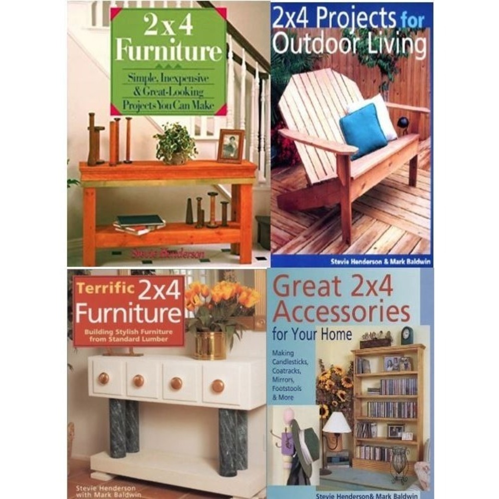 Stevie Henderson 2x4 Furniture Outdoor Living Woodworking Projects Books Lot‎ 4